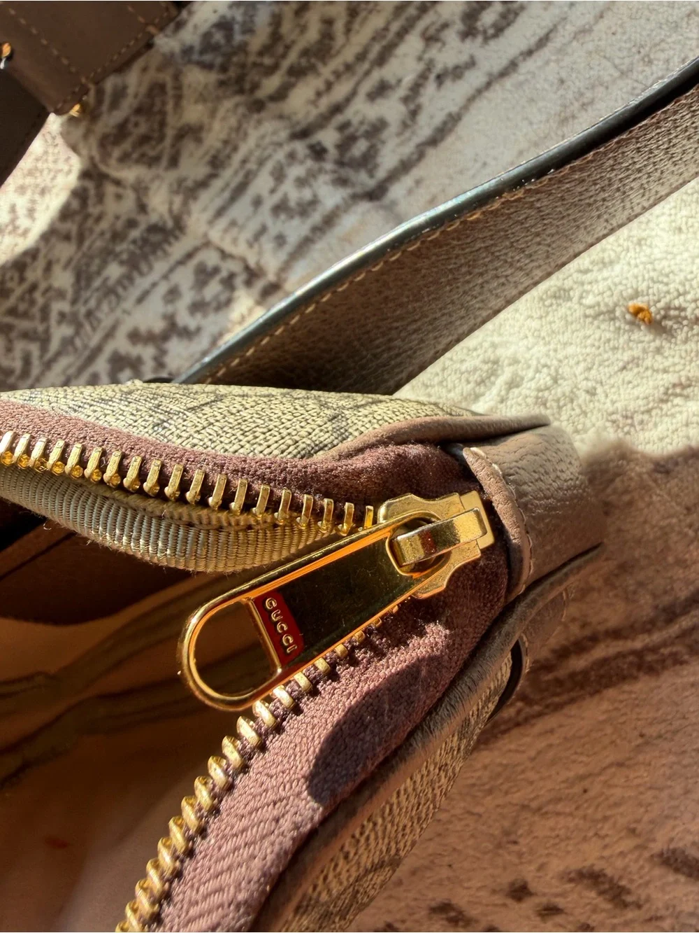 Gucci Brown Leather Logo Belt